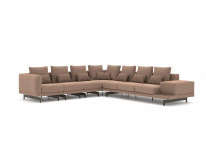 Upholstered sofa L-shape Living room luxury corner suite new Textile Furnishings